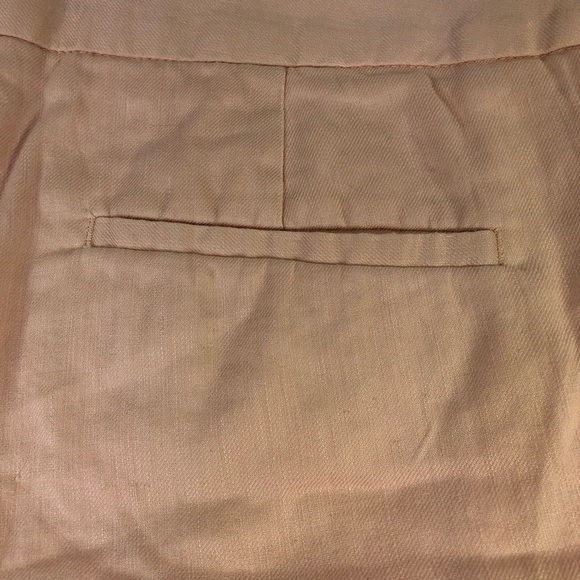 Loft Linen Pleated Shorts Pink Colorful Spring Pockets Cuffed Versatile Elegant - Picture 10 of 11